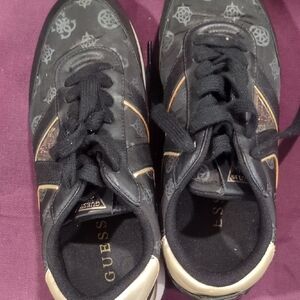 GUESS Black and Gold Women's Sneakers